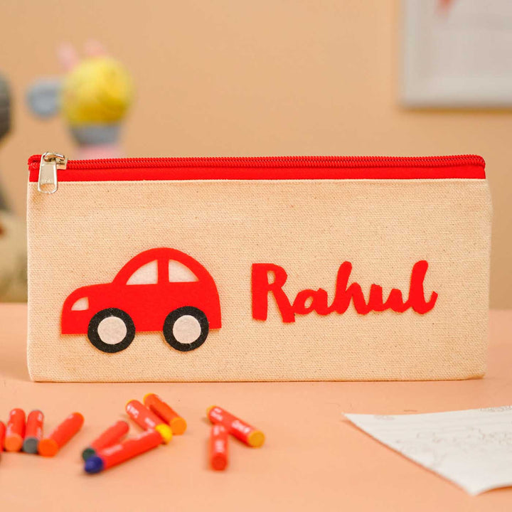 Personalized Car Theme Stationary Pouch