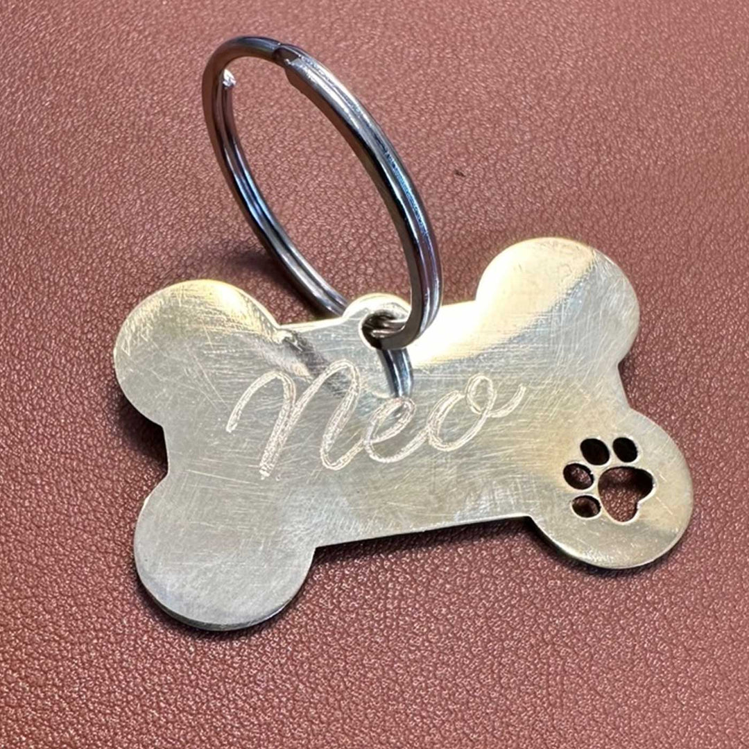 Personalized Bone Shaped Stainless Steel Dog Tag