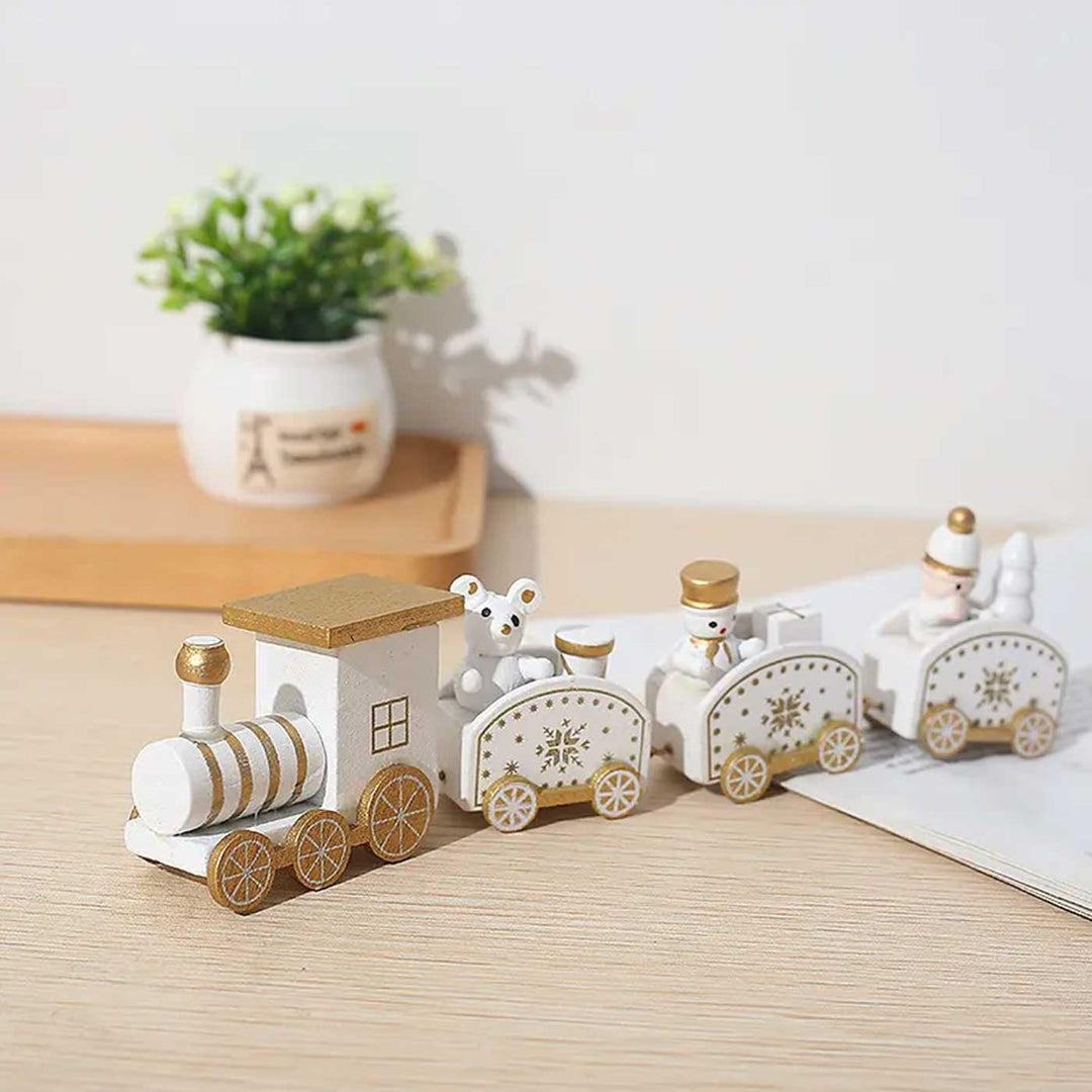 North Pole Express Train Wooden Table Decor For Christmas Decoration | Set Of 3