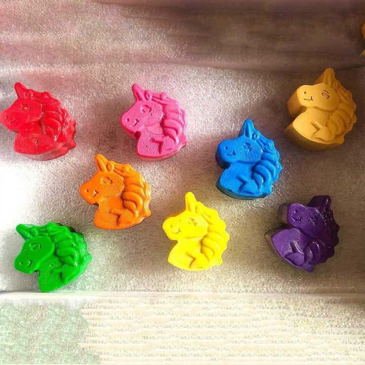 Handmade Non-Toxic Mini Unicorn Crayons | Set Of 8