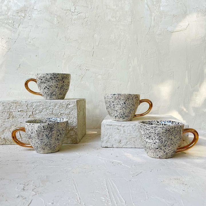 Handmade Splatter Ceramic Cup | Set Of 4