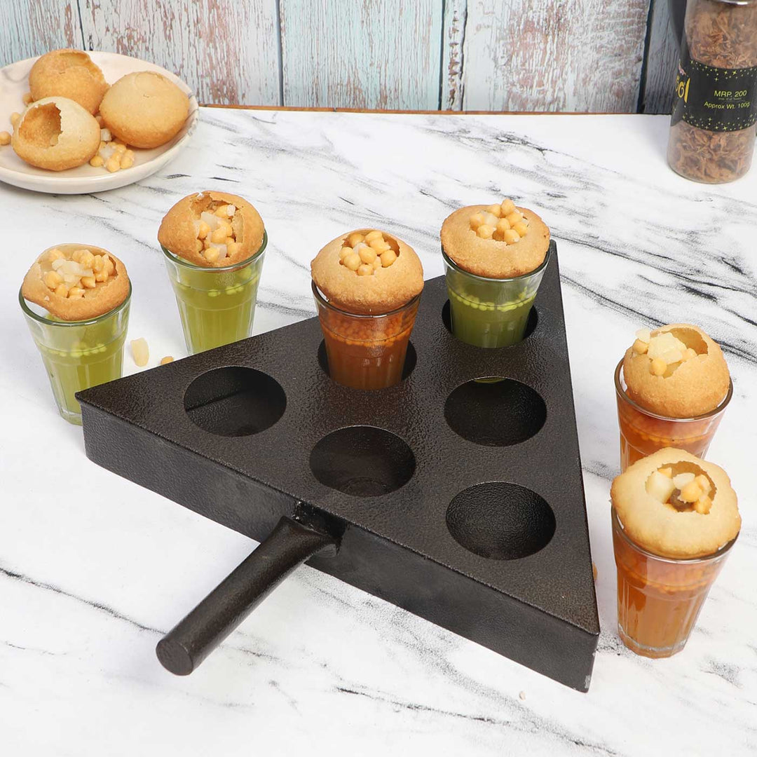 Handmade Gol Gappa Shots Khurpi Platter