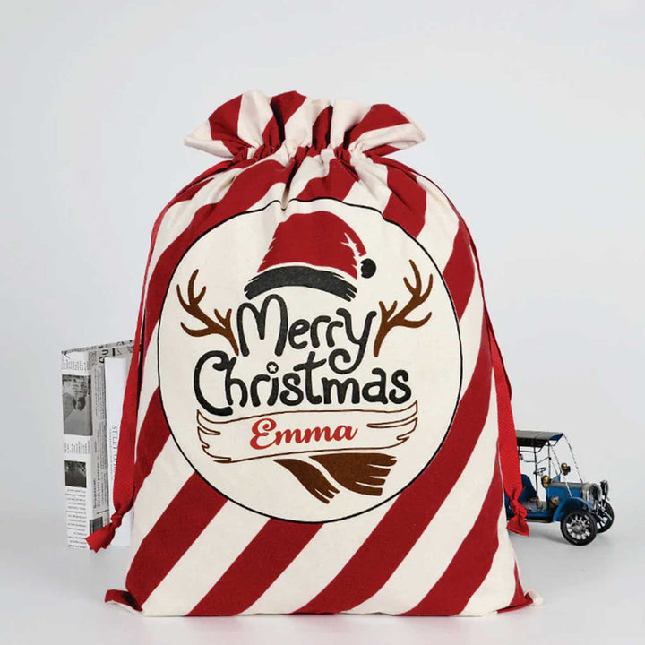 Personalized Merry Moments Extra Large Muslin Gift Sack | Xmas Gifting Ideas