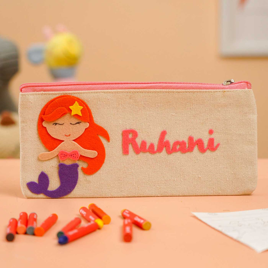 Personalized Mermaid Theme Stationary Pouch