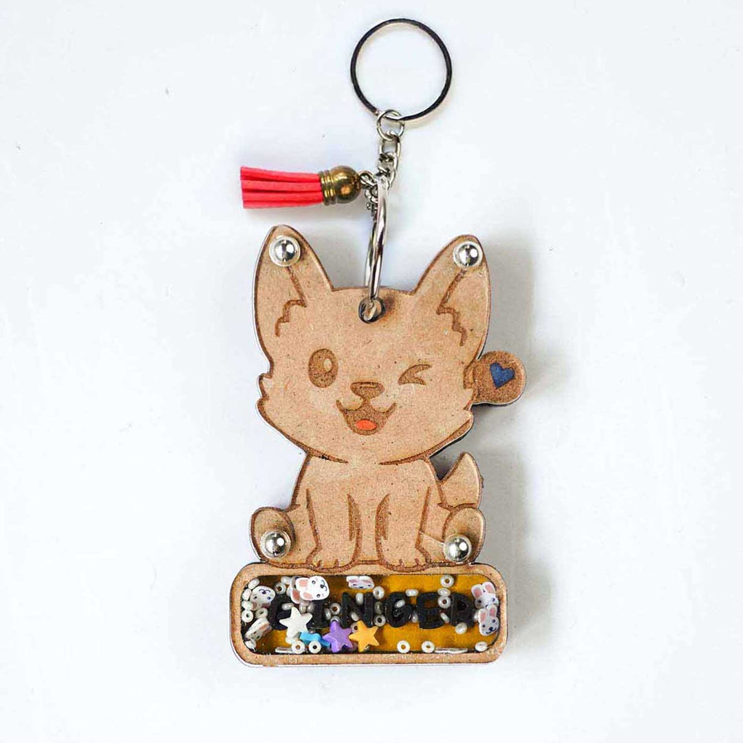 Personalized Dog Shaped Keychain For Kids