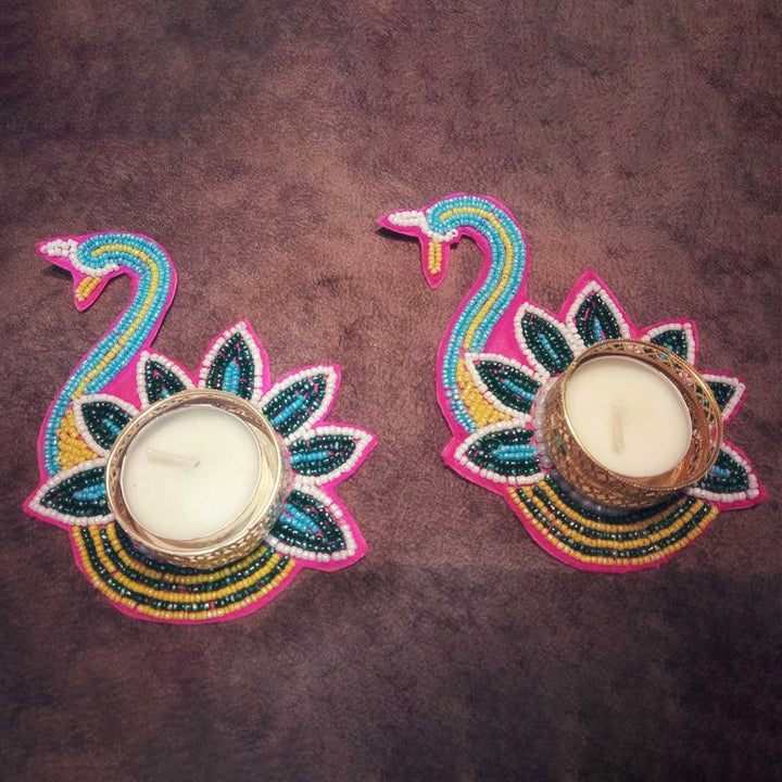 Handmade Swan Tea-Light Tealight Holder | Set Of 2