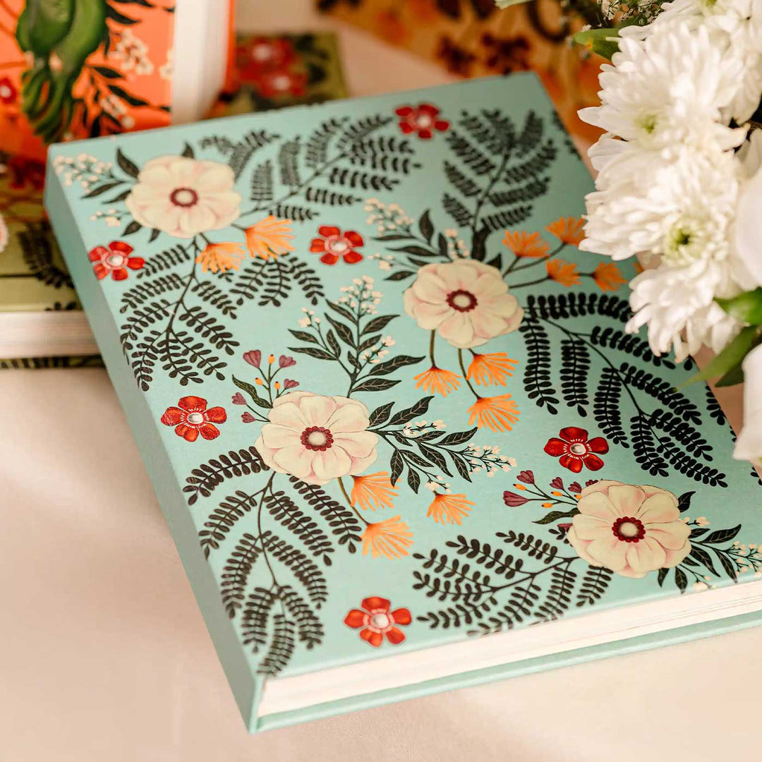 Handmade Bombay Blooms  Planner With Habit Tracker | 160 Pages