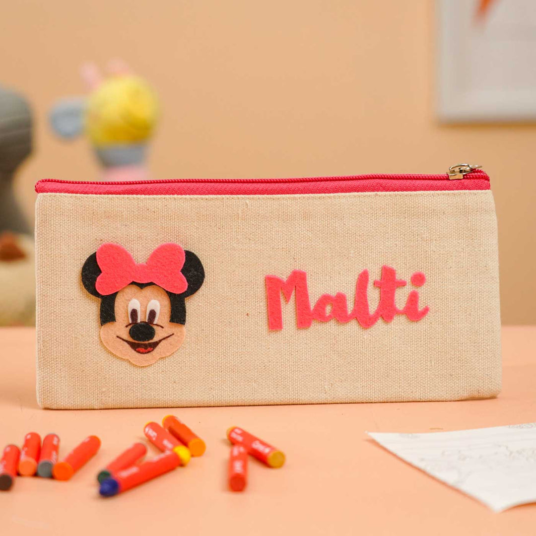 Personalized Mini Mouse Theme Stationary Pouch