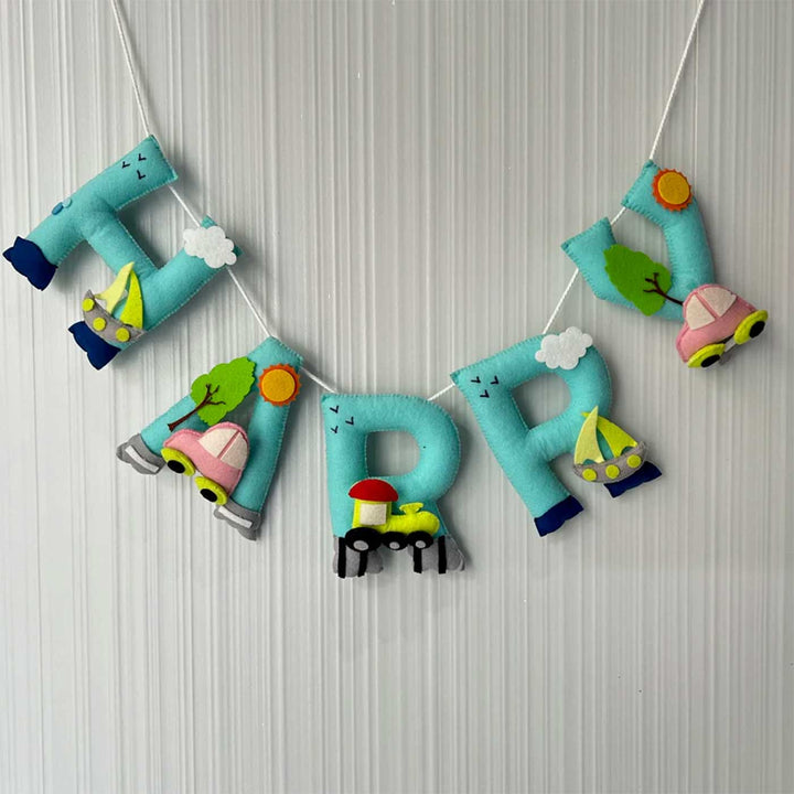 Personalized Transport Theme Felt Bunting / Garland For Kids