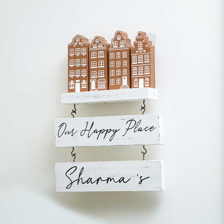 Personalized Miniature Skyline Wooden Name Plate