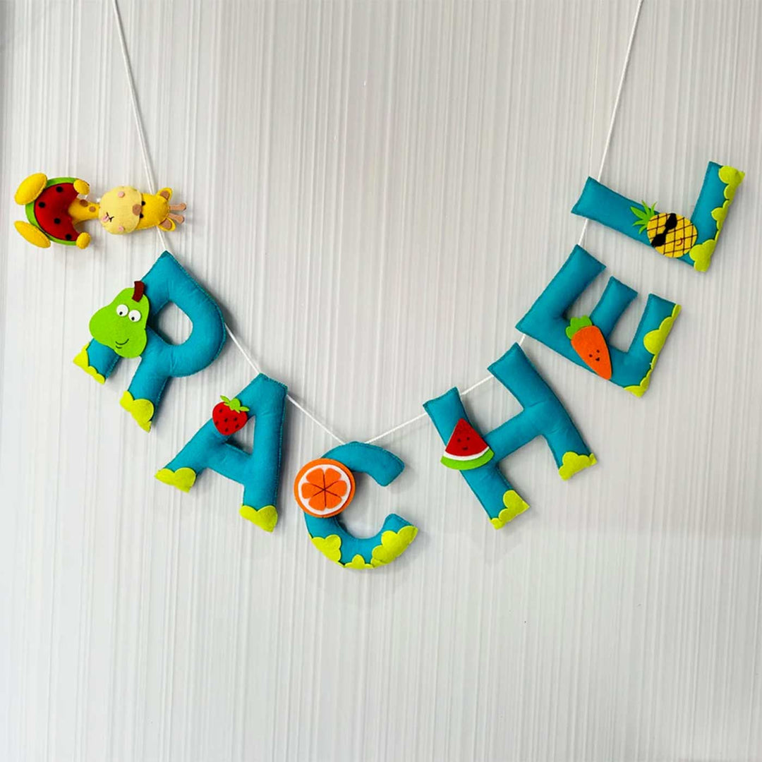 Personalized Tropical Fruits Felt Bunting / Garland For Kids