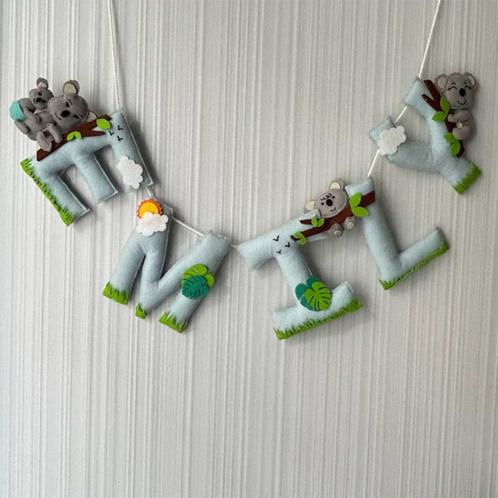 Personalized Cuddly Koala Felt Bunting / Garland For Kids