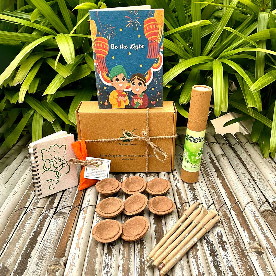 Handmade Diwali Brown Gift Hamper | Set of 8