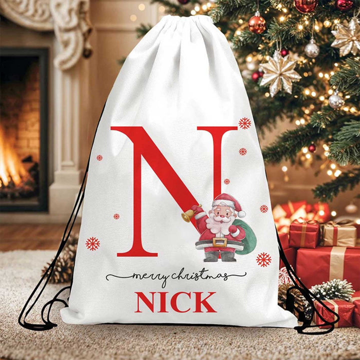 Personalized Monogram Printed Fabric Gift Sacks | Xmas Gifting Ideas