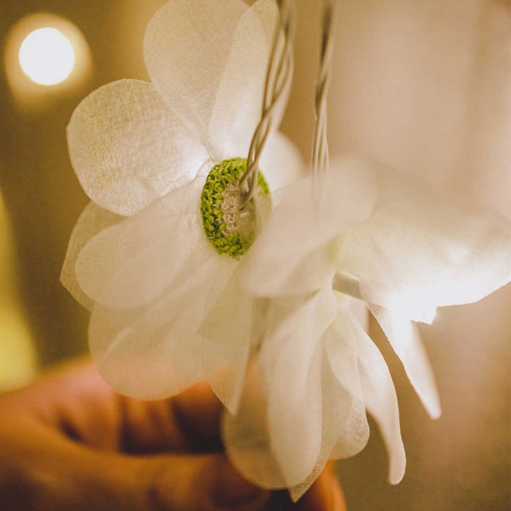 Handmade Crochet Green Rose Fairy Light