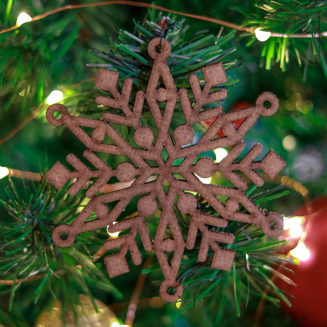 Handmade Crystal Snowflake Wooden Ornaments For Christmas Tree Decoration | Set of 3