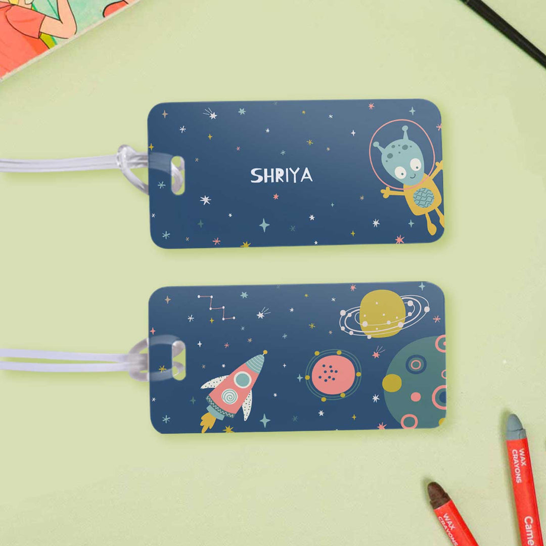 Personalized Space Explorer Theme Bag Tag