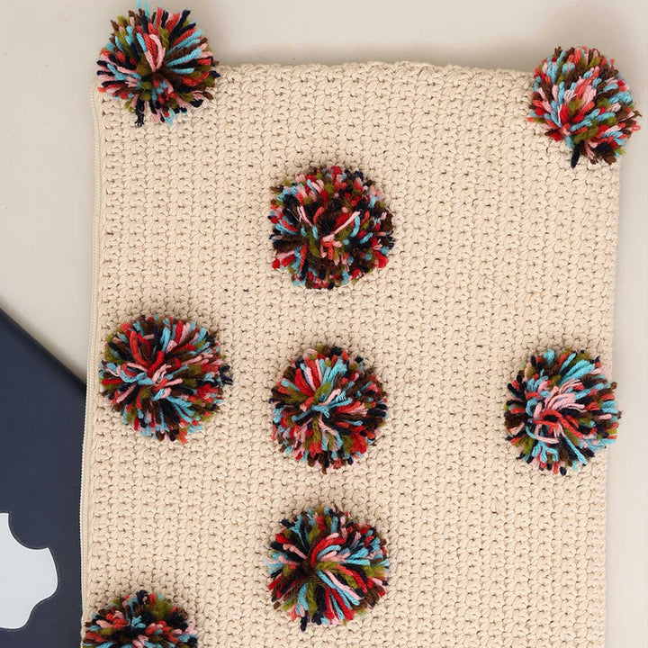 Handmade Crochet Pom Pom Pouch