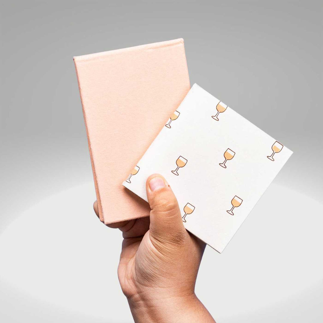 Handmade Unruled Small Blush Plain Notepad & Pocket Journal | 120 Gsm