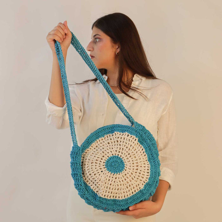 Handmade Crochet Mandala Shoulder Bag