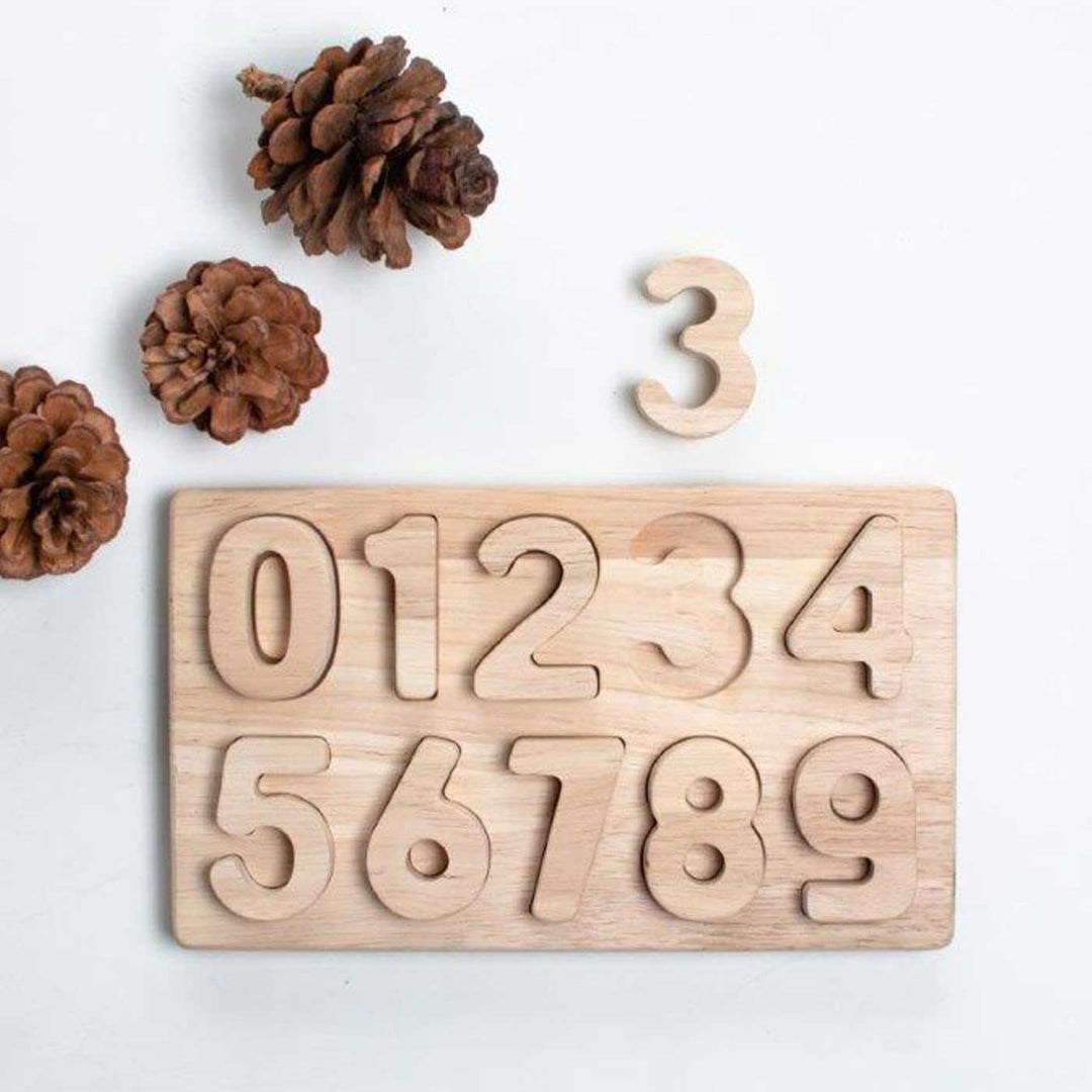 Wooden 0-9 Math Number Puzzle For Kids