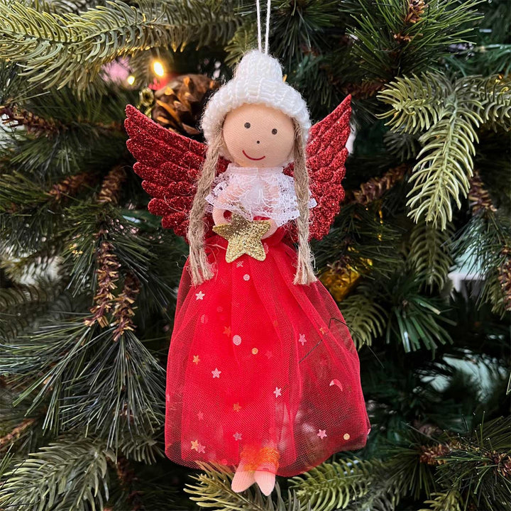 Handmade Soft Angel Wings Ornaments For Christmas Tree Decoration | Set Of 3