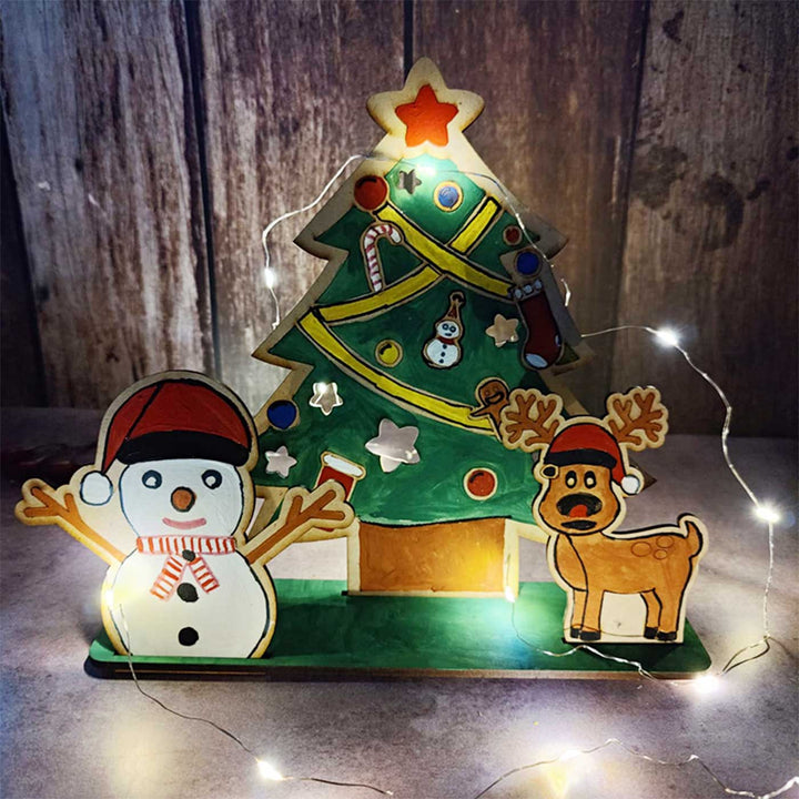 Personalized Christmas Tree Mdf Wood Diy Decor For Christmas Decoration | Set of 7