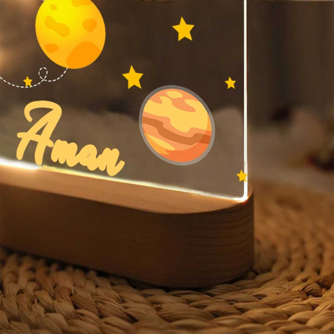 Personalized Galaxy Theme Acrylic LED Table Lamp