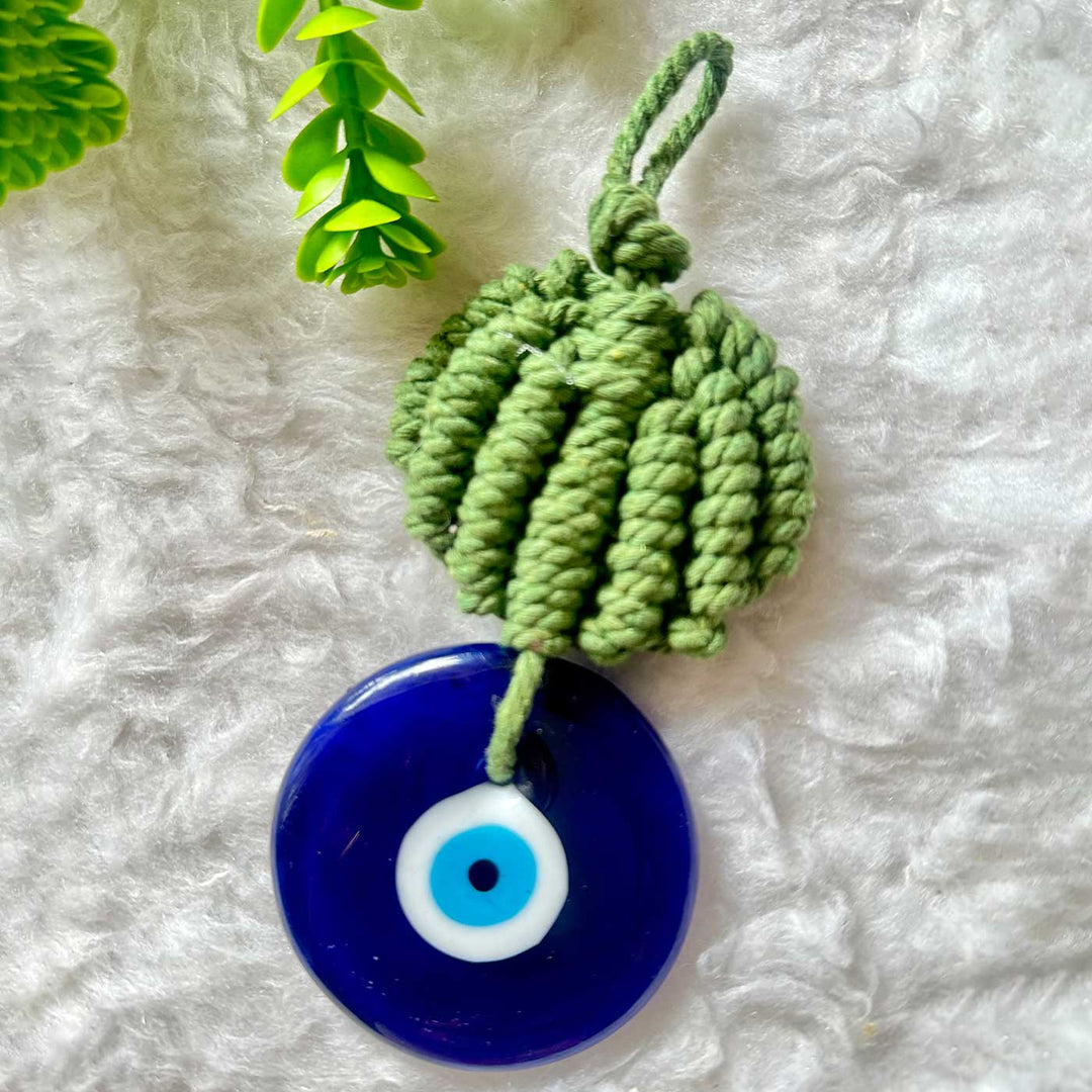 Macrame Leaf Evil Eye Hanging