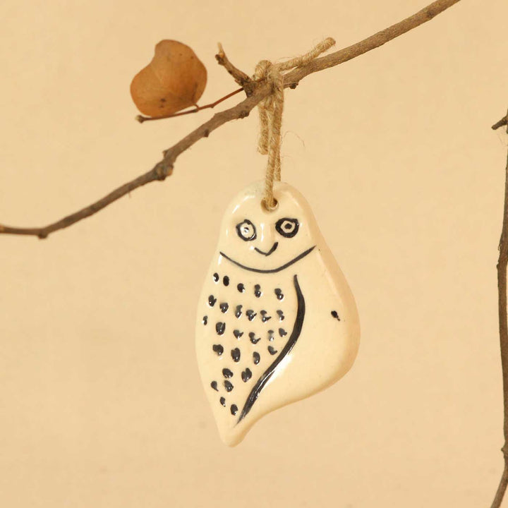 Handmade Ceramic Bird Ornaments For Christmas Tree Decoration | Set Of 5