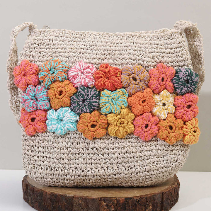 Handmade Crochet Multicolour Ibiza Crossbody Bag