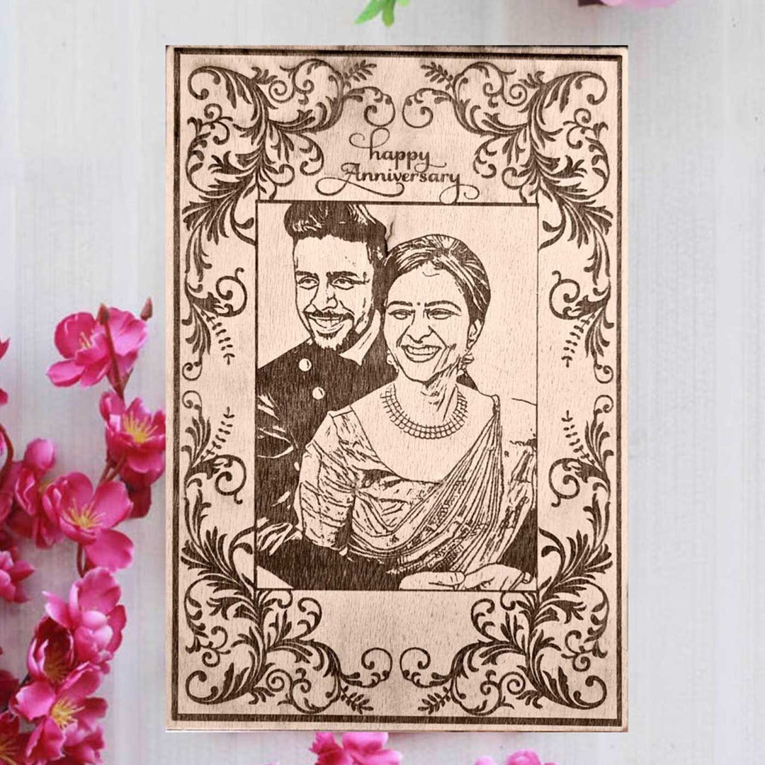 Photo Personalized Engraved Wooden Wedding Plaque