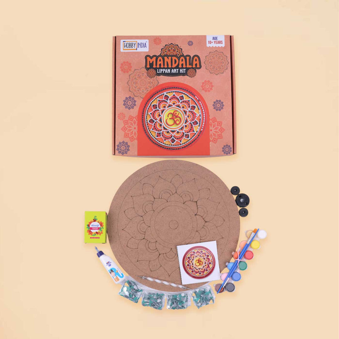 Pre Marked Mandala Lippan Art MDF Wood DIY Kit