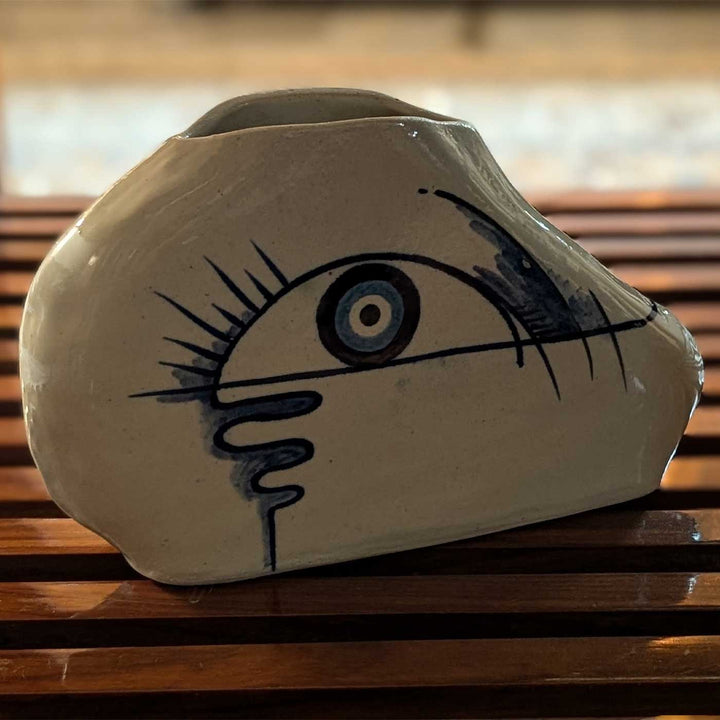 Hand-Painted Evil Eye Vase Ceramic Vase