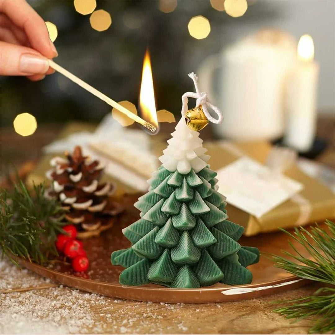 Handmade Xmas Tree Soy Wax Candle For Christmas Decoration