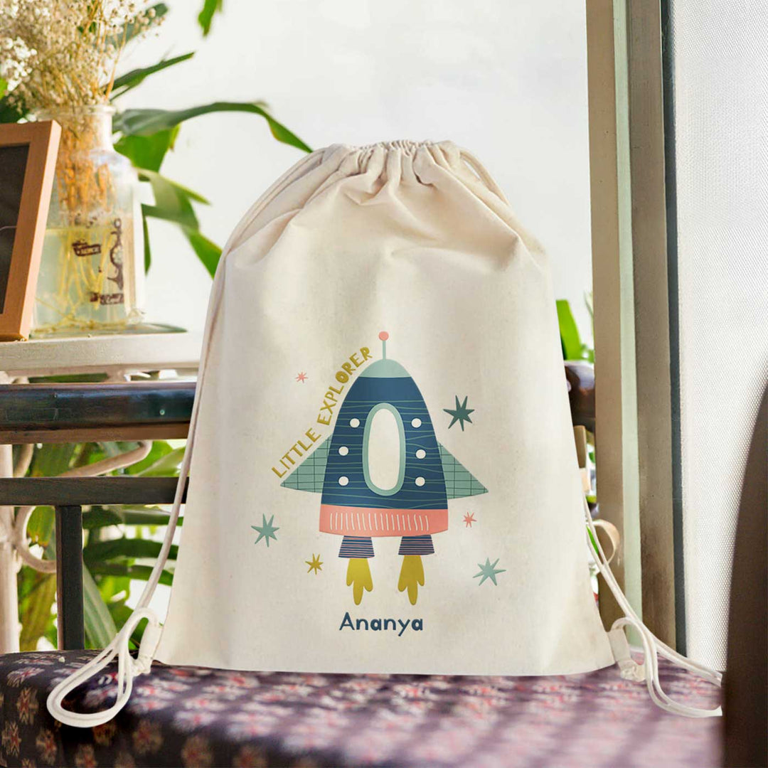 Personalized Space Explorer Theme Cotton Backpack