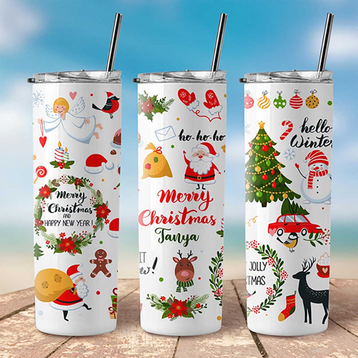 Personalized Skinny Printed Steel Tumbler | Xmas Gifting Ideas