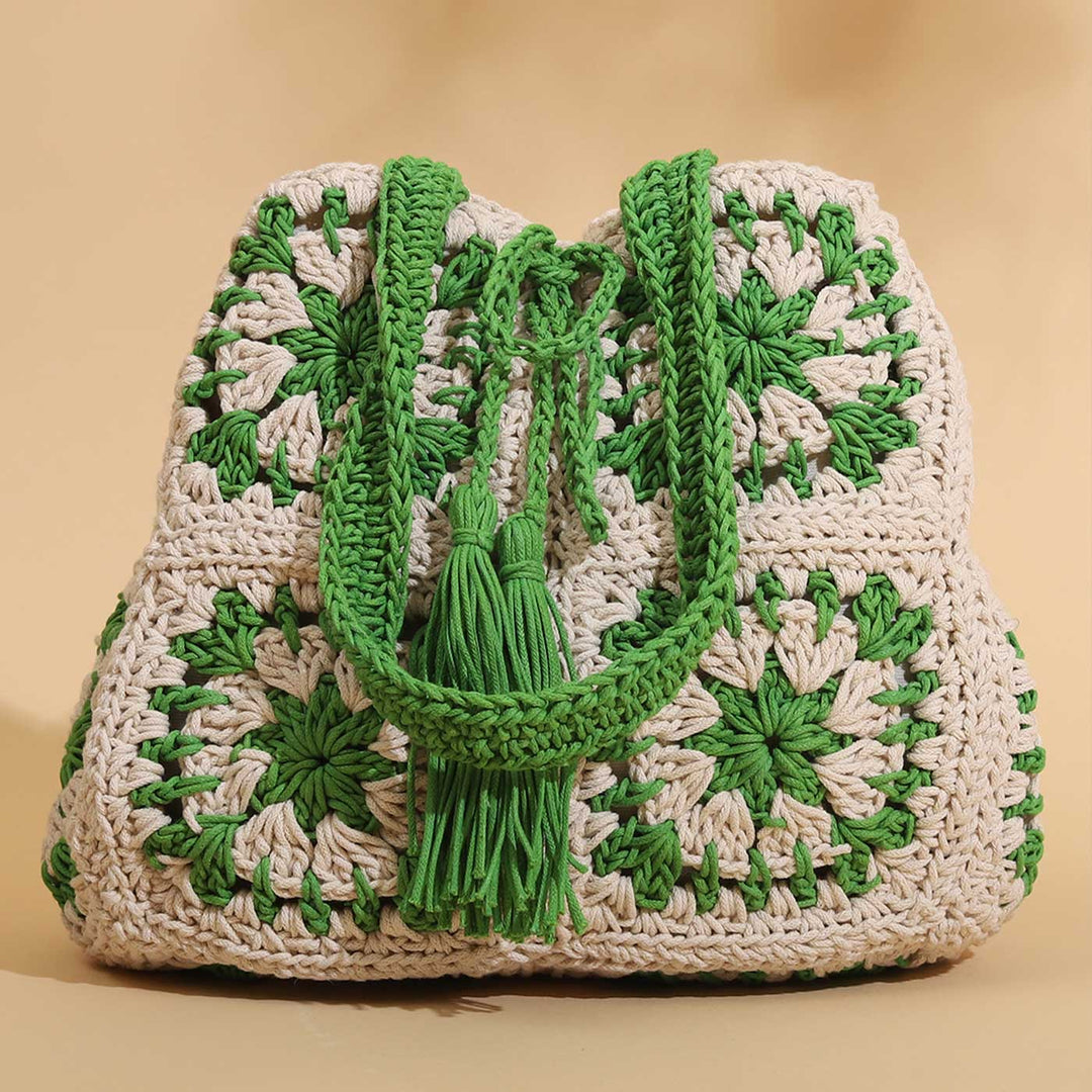 Handmade Crochet Green St. Patrick Shoulder Bag