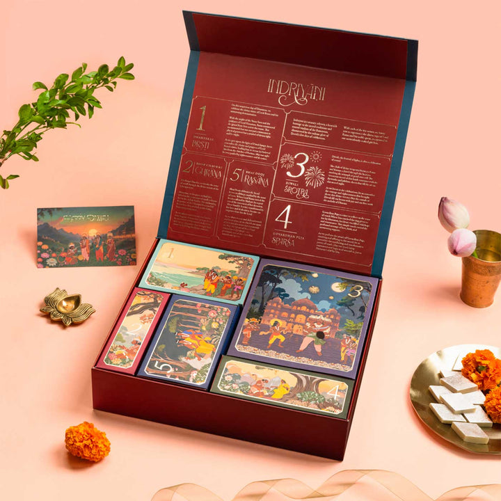 Indriyani - 5 Senses For 5 Days Of Diwali Gift Hamper | Set Of 18