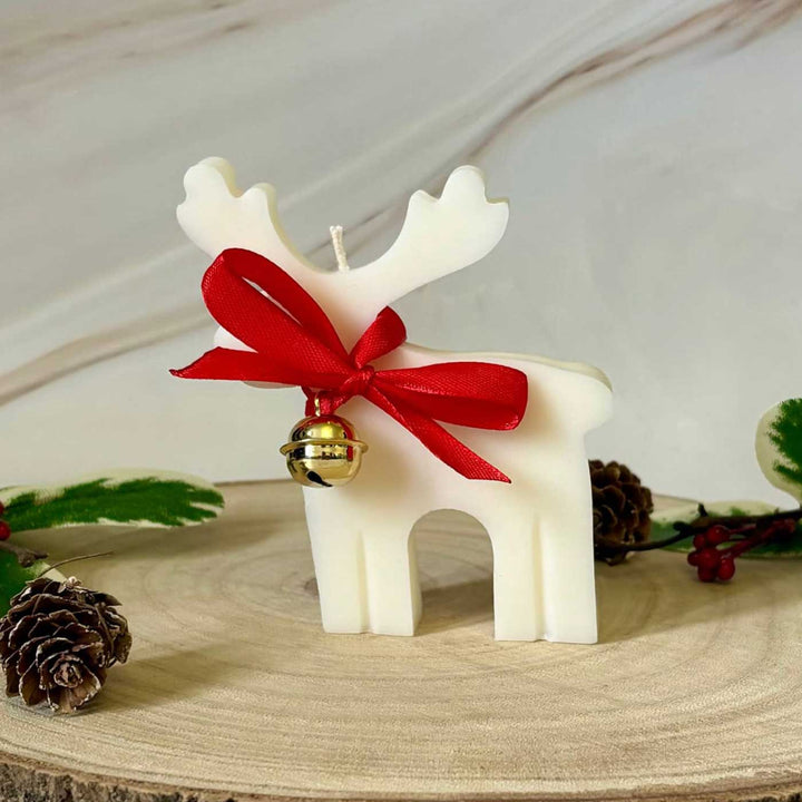 Handmade Reindeer'S Winter Delight Soy Wax Candle For Christmas Decoration