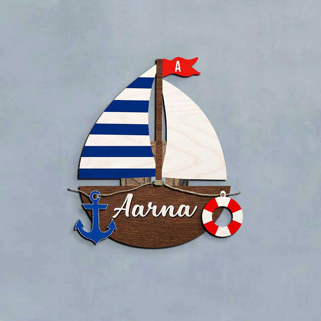 Sail The Seas Personalised Kids 3D Nameplate