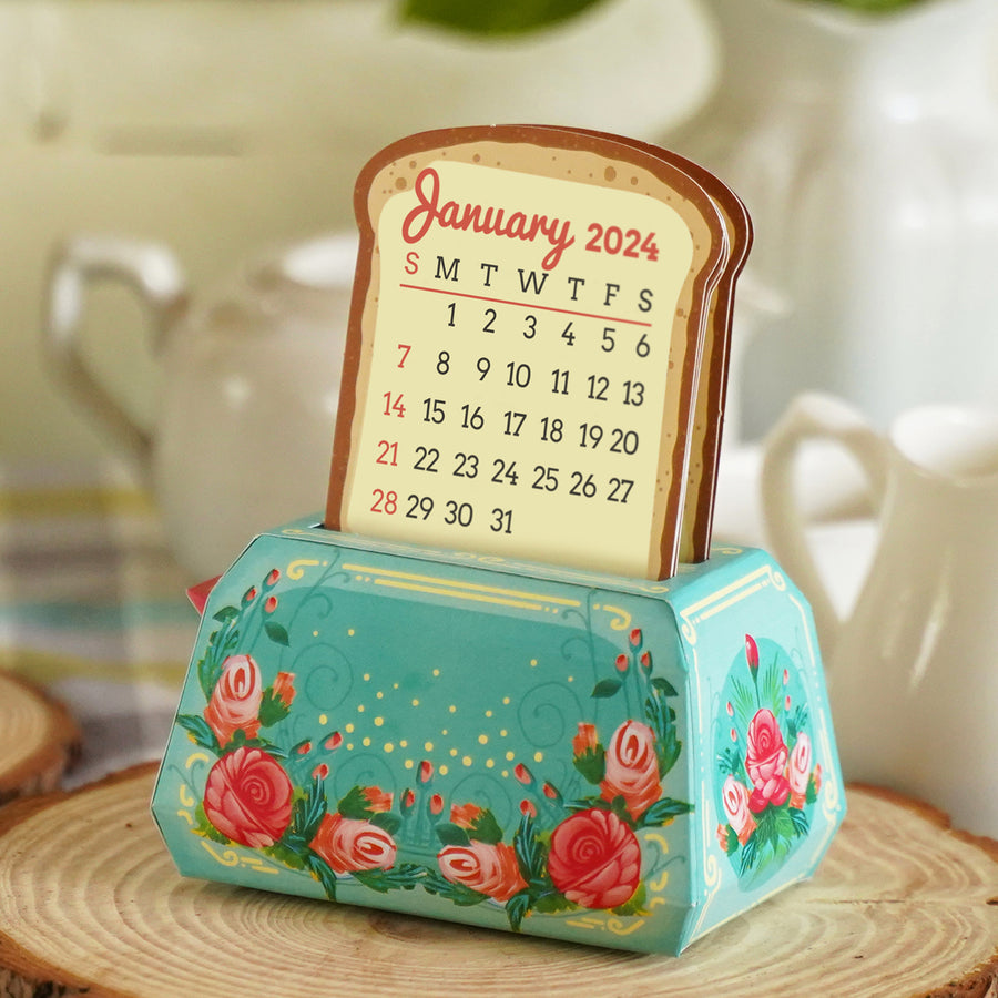 Printable Calendar 2024 5x5 inch Square Mini Desk Calendar Floral Designs  Digital Download