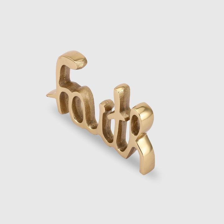 Handmade Gold 'Faith' Free Standing Showpiece