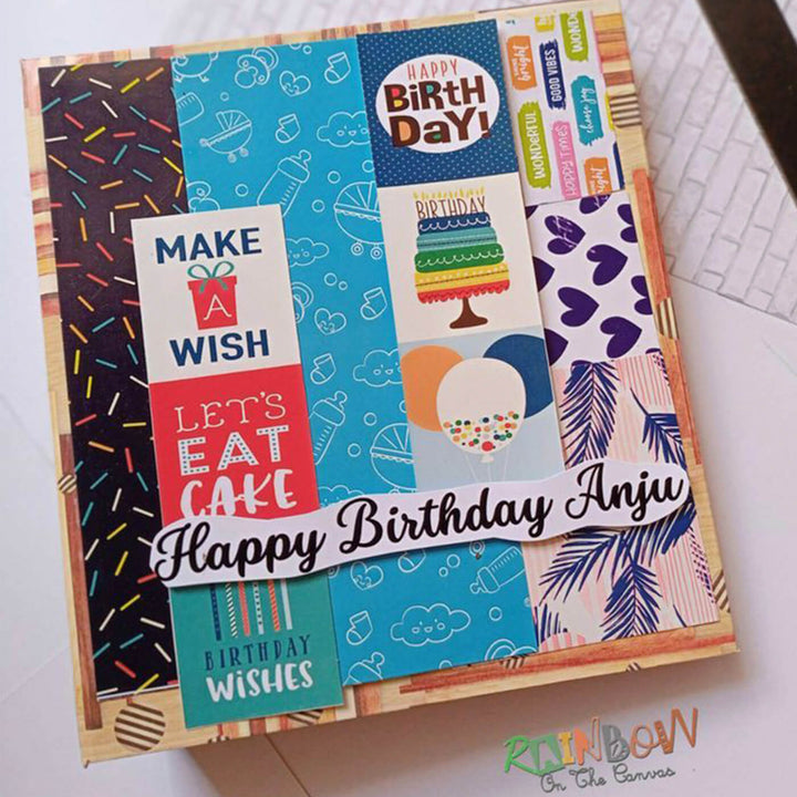 Handcrafted Birthday Scrapbook Personalized With Your Photos & Messages