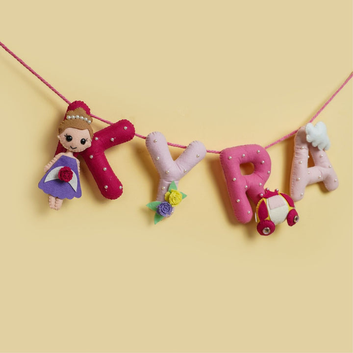 Handmade Personalized Felt Kids Bunting - Princess