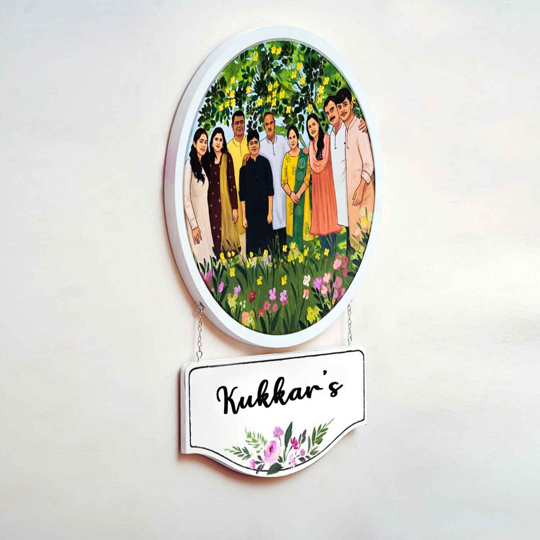 Photo Caricature Hanging Name Plate