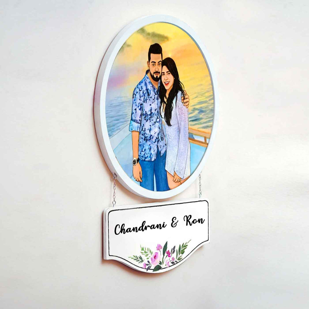 Photo Caricature Hanging Name Plate