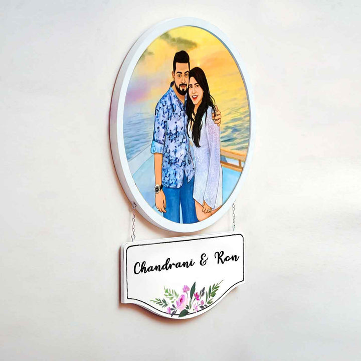 Photo Caricature Hanging Name Plate