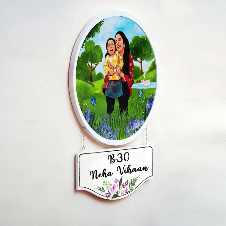 Photo Caricature Hanging Name Plate