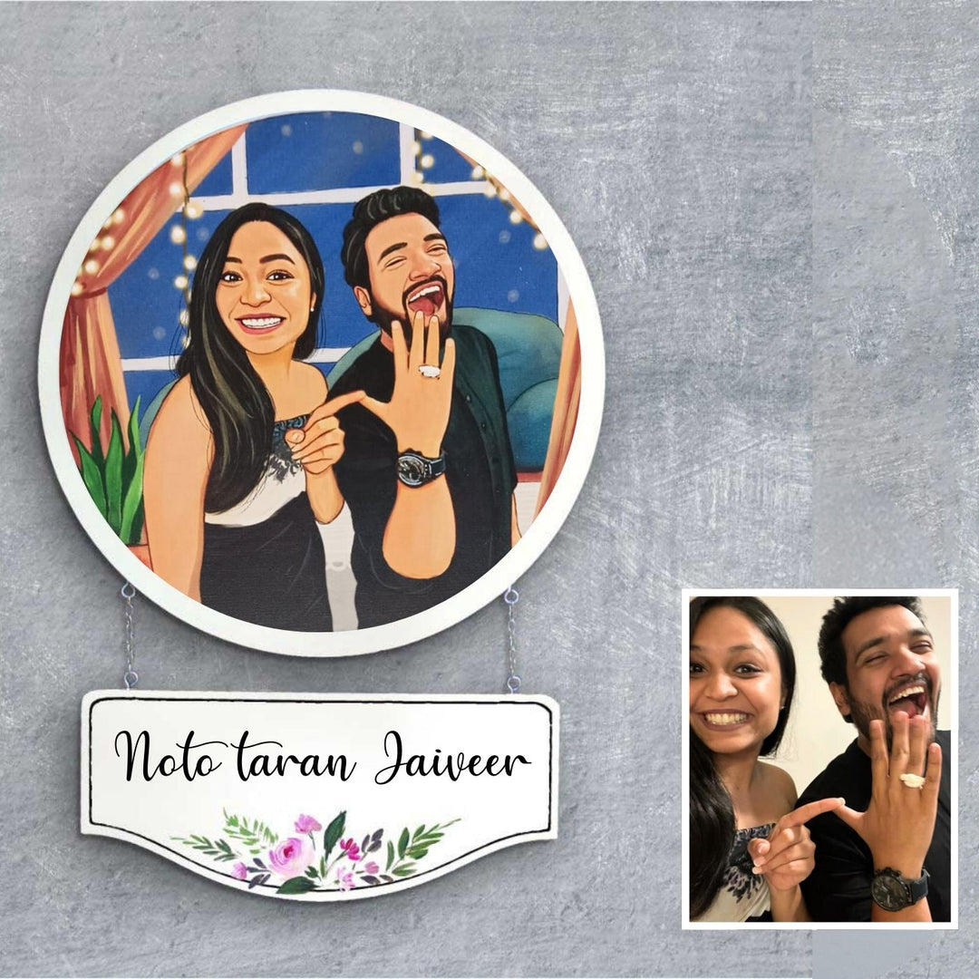 Photo Caricature Hanging Name Plate